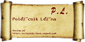 Polácsik Léna névjegykártya